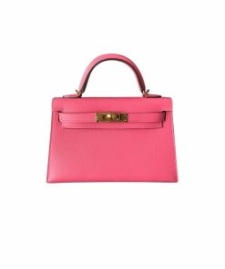Hermes Kelly 20 Rose Azalea Epsom